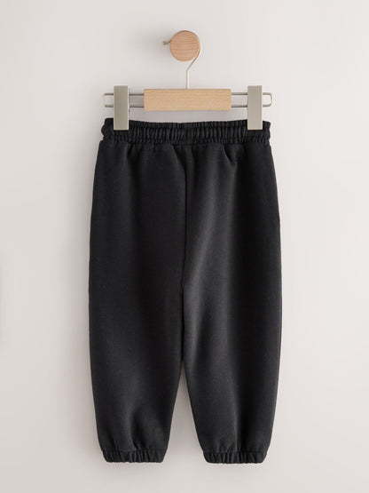 Black Regular Fit Soft Touch Jersey Joggers (3mths-7yrs) image 5