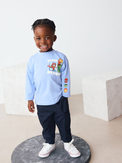 Dsiney Kidz - Blue Marvel Long Sleeve T-Shirt (3mths-8yrs) image 3