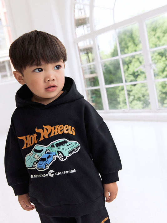 Black Hot Wheels Hoddie and Joggers Set (9mths-8yrs) image 3