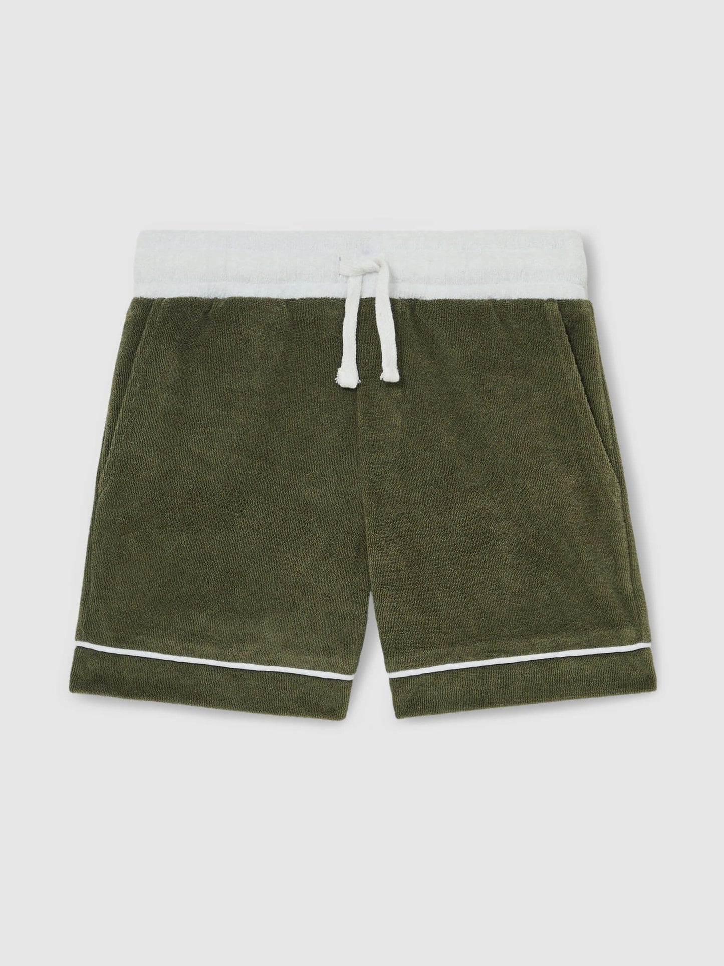 Dsiney Kidz - Reiss Green Multi Selvio 3-9 yrs Velour Colour-Block Shorts image 2