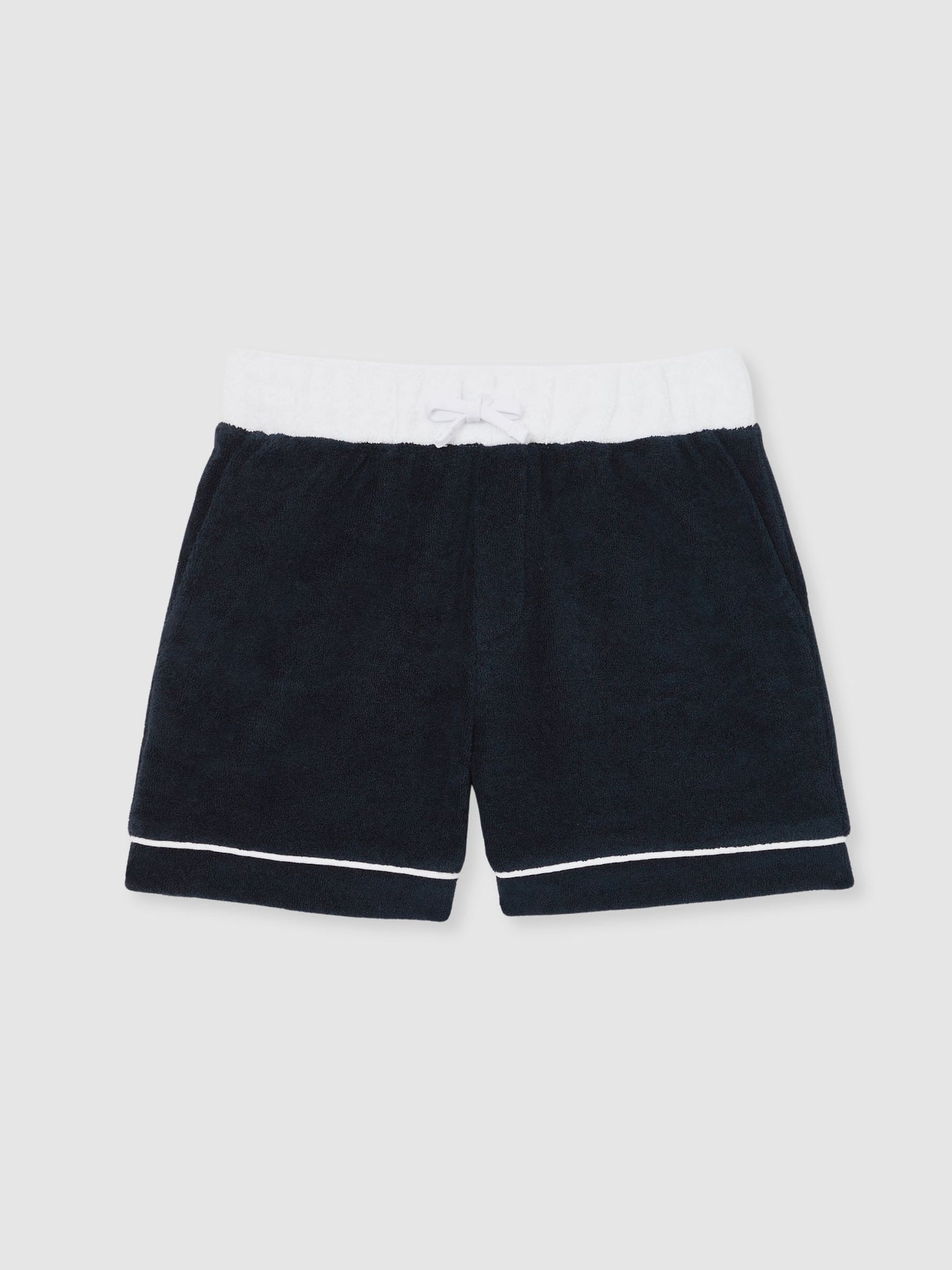 Dsiney Kidz - Reiss Blue Multi Selvio 3-9 yrs Velour Colour-Block Shorts image 2