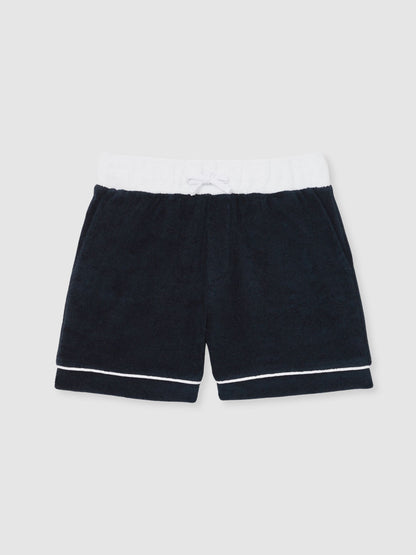 Dsiney Kidz - Reiss Blue Multi Selvio 3-9 yrs Velour Colour-Block Shorts image 2