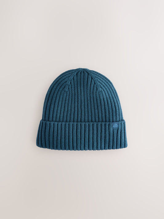 Petrol Blue Knitted Beanie Hat (1-16yrs) image 1