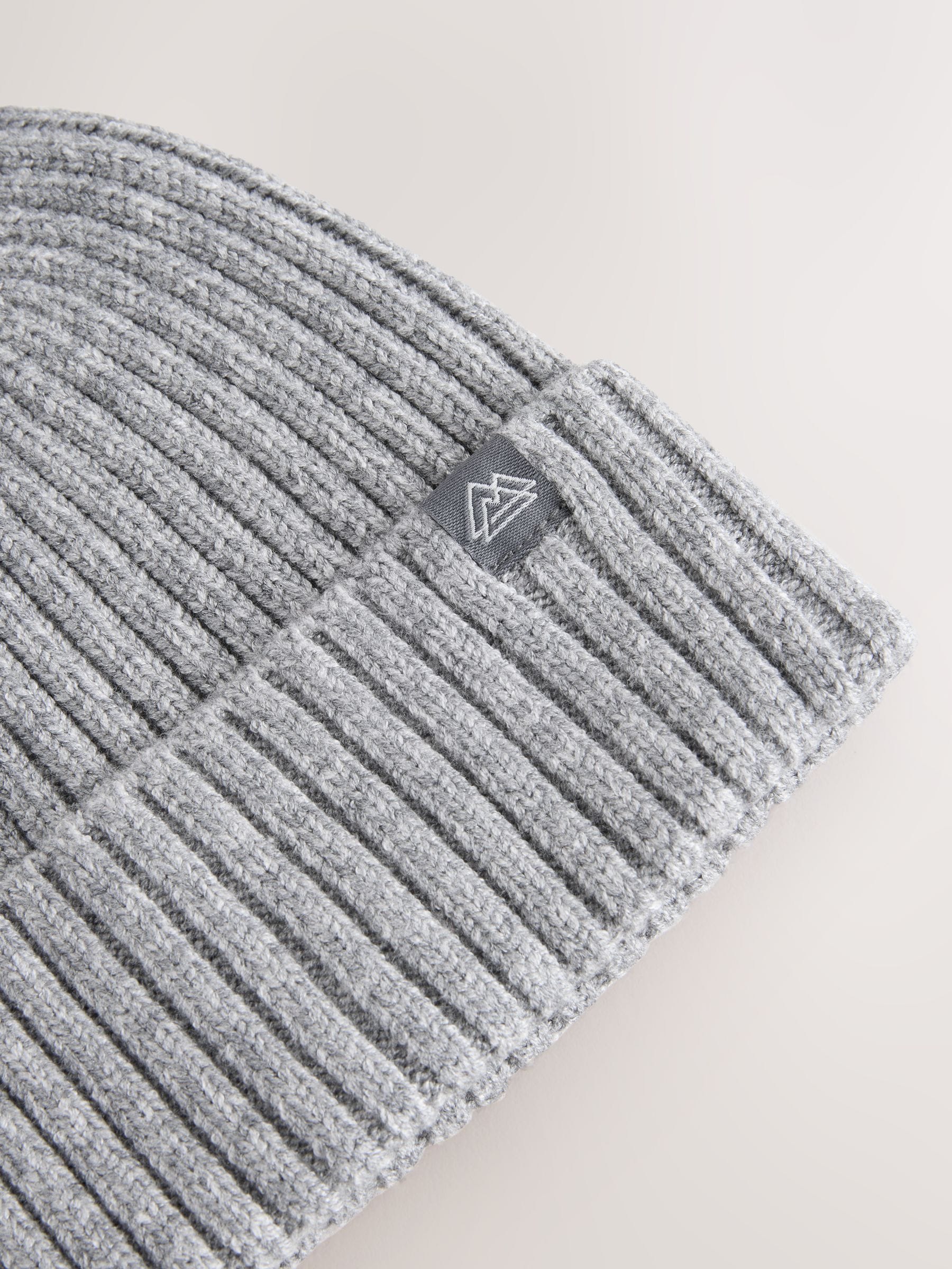 Grey Knitted Beanie Hat (1-16yrs) image 2