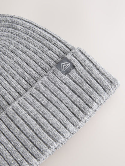 Grey Knitted Beanie Hat (1-16yrs) image 2