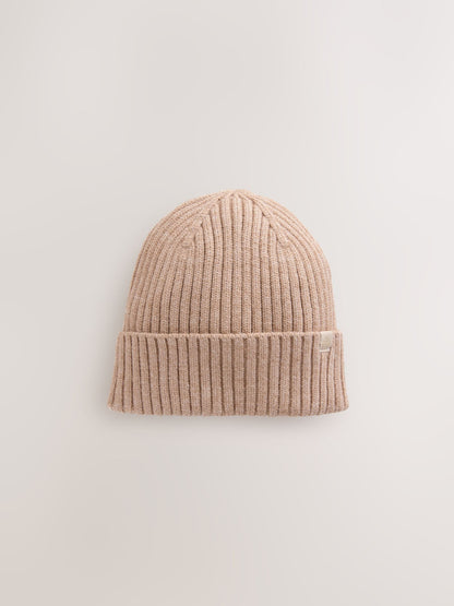 Neutral Beige Knitted Beanie Hat (1-16yrs) - image 1