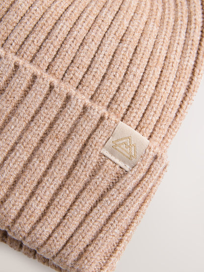 Neutral Beige Knitted Beanie Hat (1-16yrs) - image 2