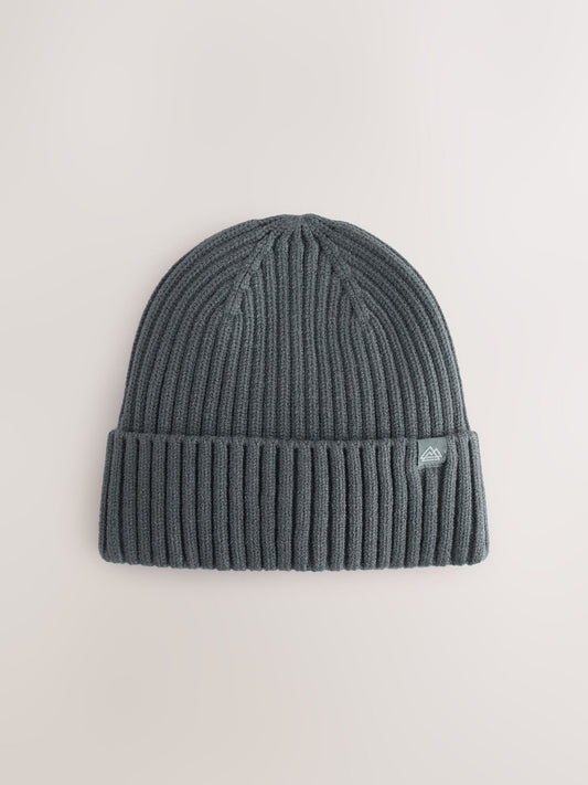 Charcoal Grey Knitted Beanie Hat (1-16yrs) image 1