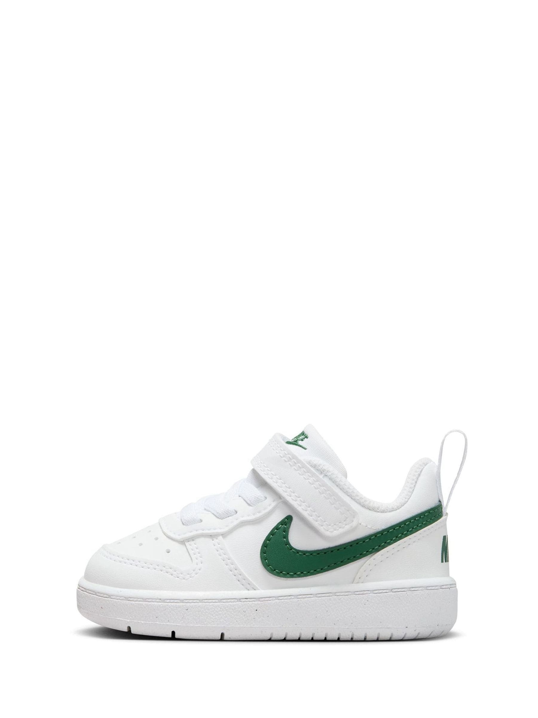Nike White/Fir Green Infant Court Borough Low Recraft Trainers image 2