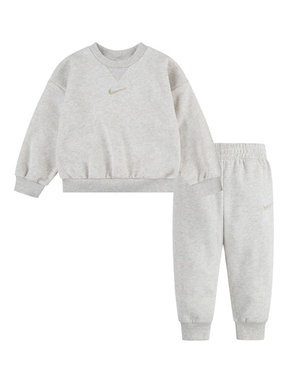 Nike Cream Little Kids Essential Marl Crew Tracksuit Set image 1
