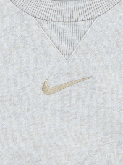 Nike Cream Little Kids Essential Marl Crew Tracksuit Set image 3