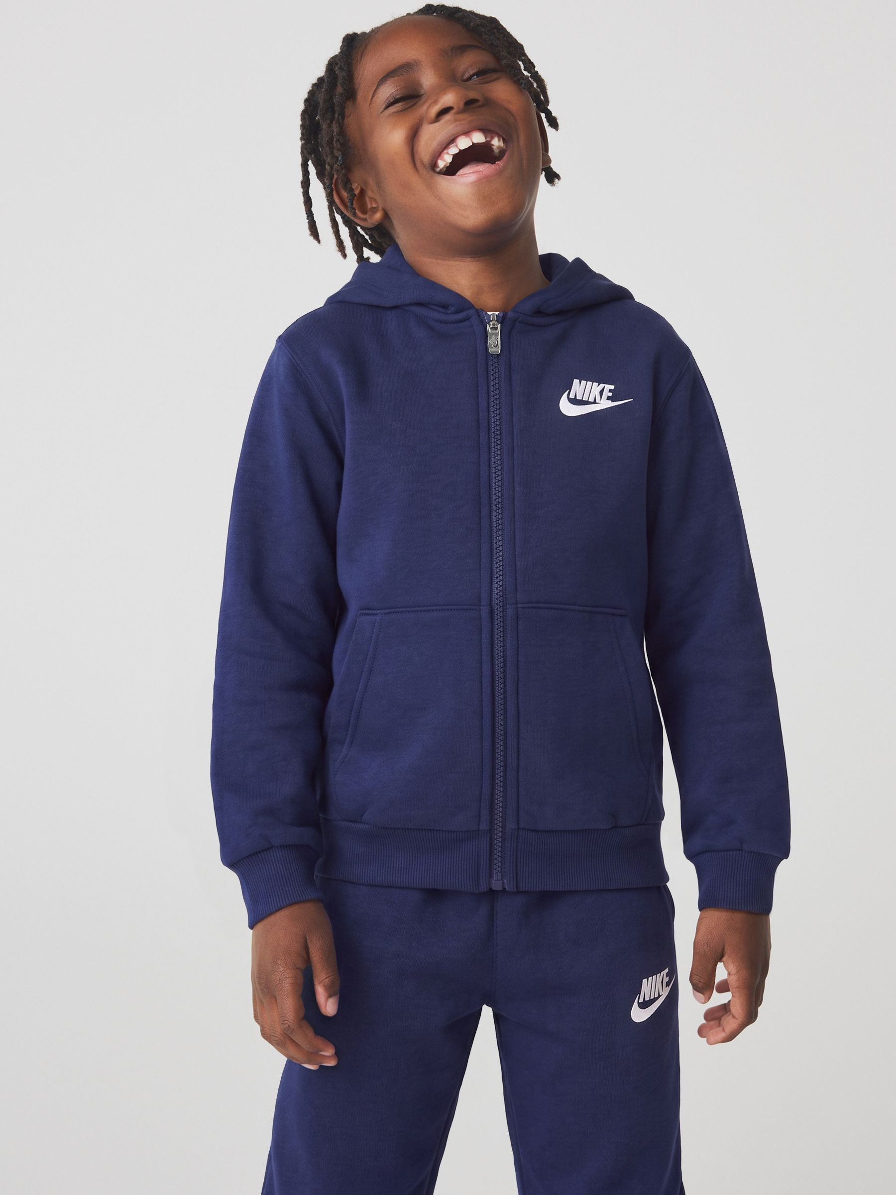 Dsiney Kidz - Nike Navy Little Kids Club Fleece Zip Through Hoodie image 1