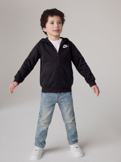 Dsiney Kidz - Nike Black Little Kids Club Fleece Zip Through Hoodie image 1