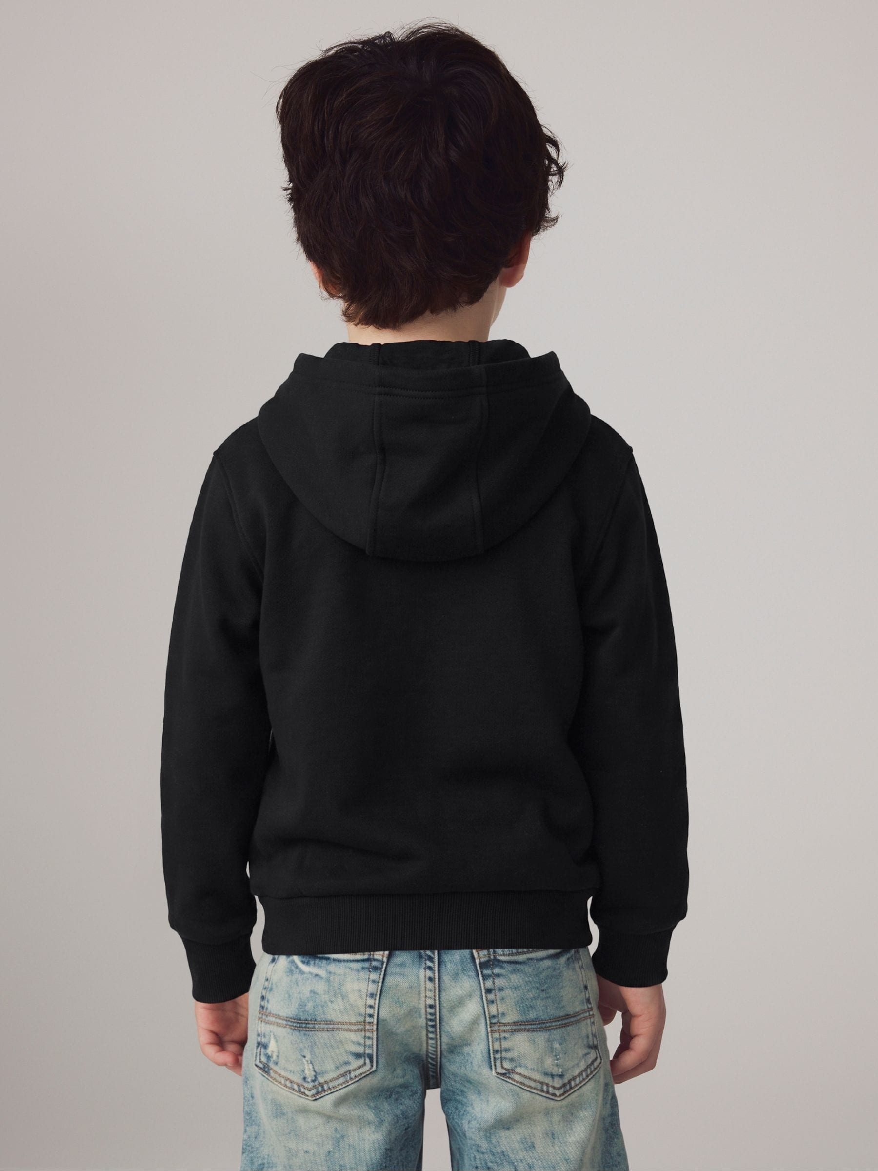 Dsiney Kidz - Nike Black Little Kids Club Fleece Zip Through Hoodie image 2