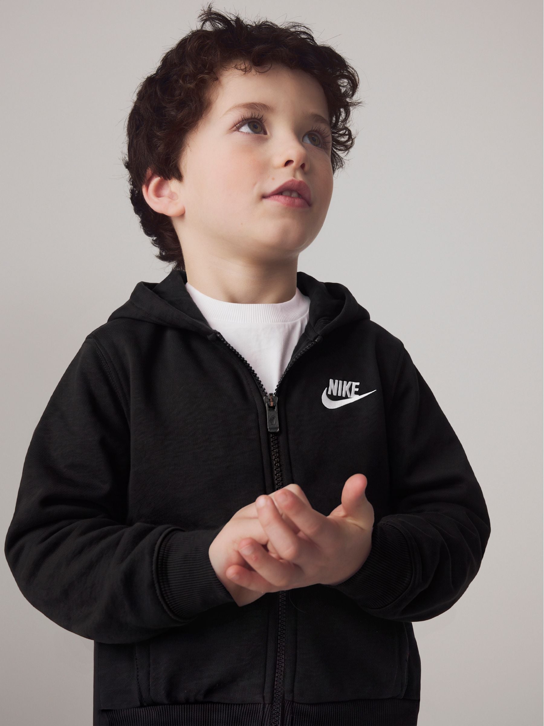 Dsiney Kidz - Nike Black Little Kids Club Fleece Zip Through Hoodie image 3