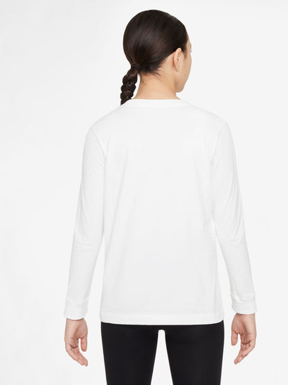 Dsiney Kidz - Nike White Sportswear Long Sleeve T-Shirt image 2