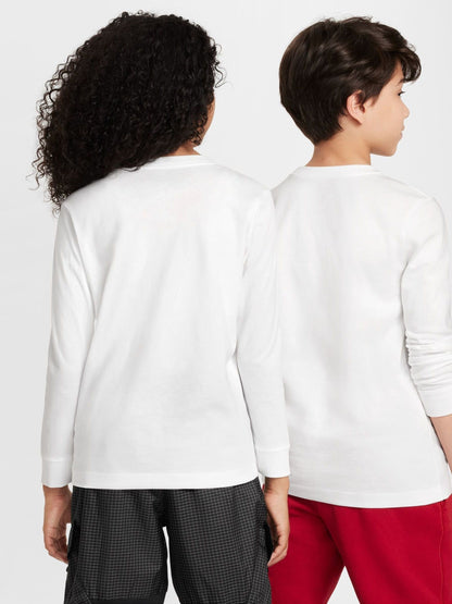 Dsiney Kidz - Nike White Sportswear Long Sleeve T-Shirt image 4