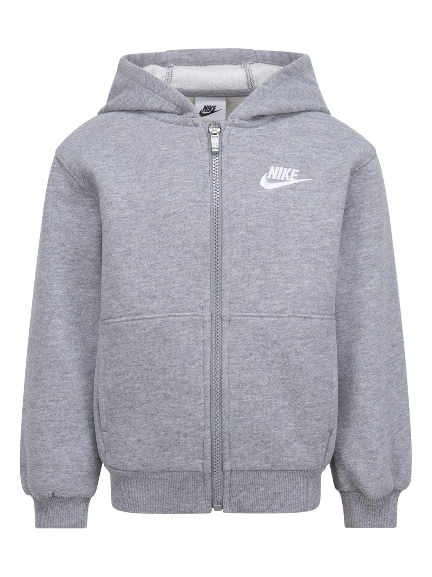 Dsiney Kidz - Nike Grey Little Kids Club Fleece Zip Through Hoodie image 2