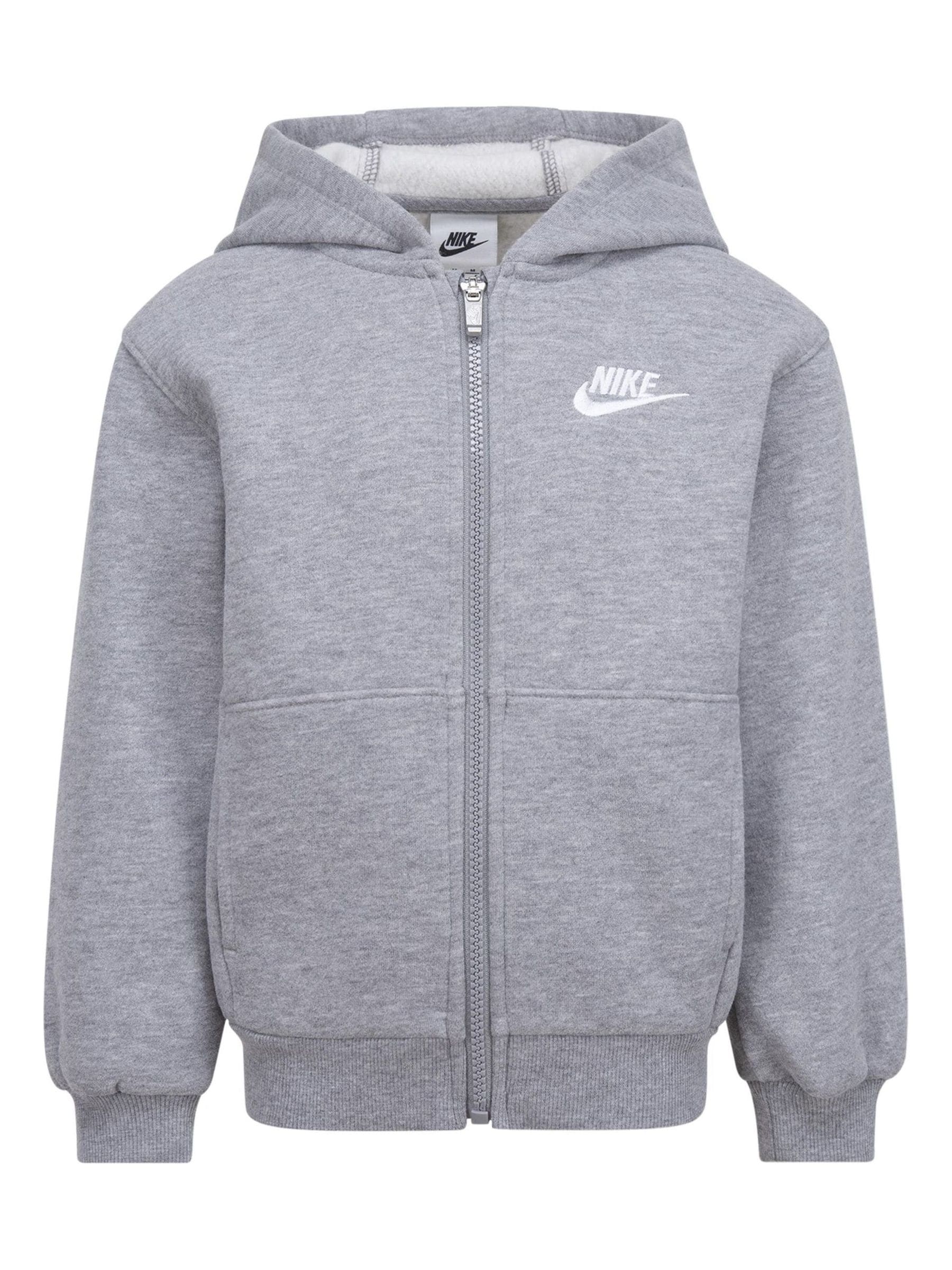 Dsiney Kidz - Nike Grey Little Kids Club Fleece Zip Through Hoodie image 2