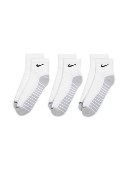 Nike White/Grey Ankle Everyday Max Cushioned Socks 3 Pack - image 2