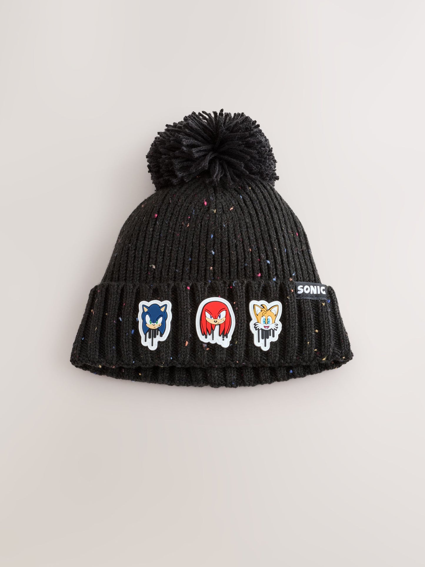 Charcoal Grey Sonic The Hedgehog Pom Beanie (3-16yrs) image 1
