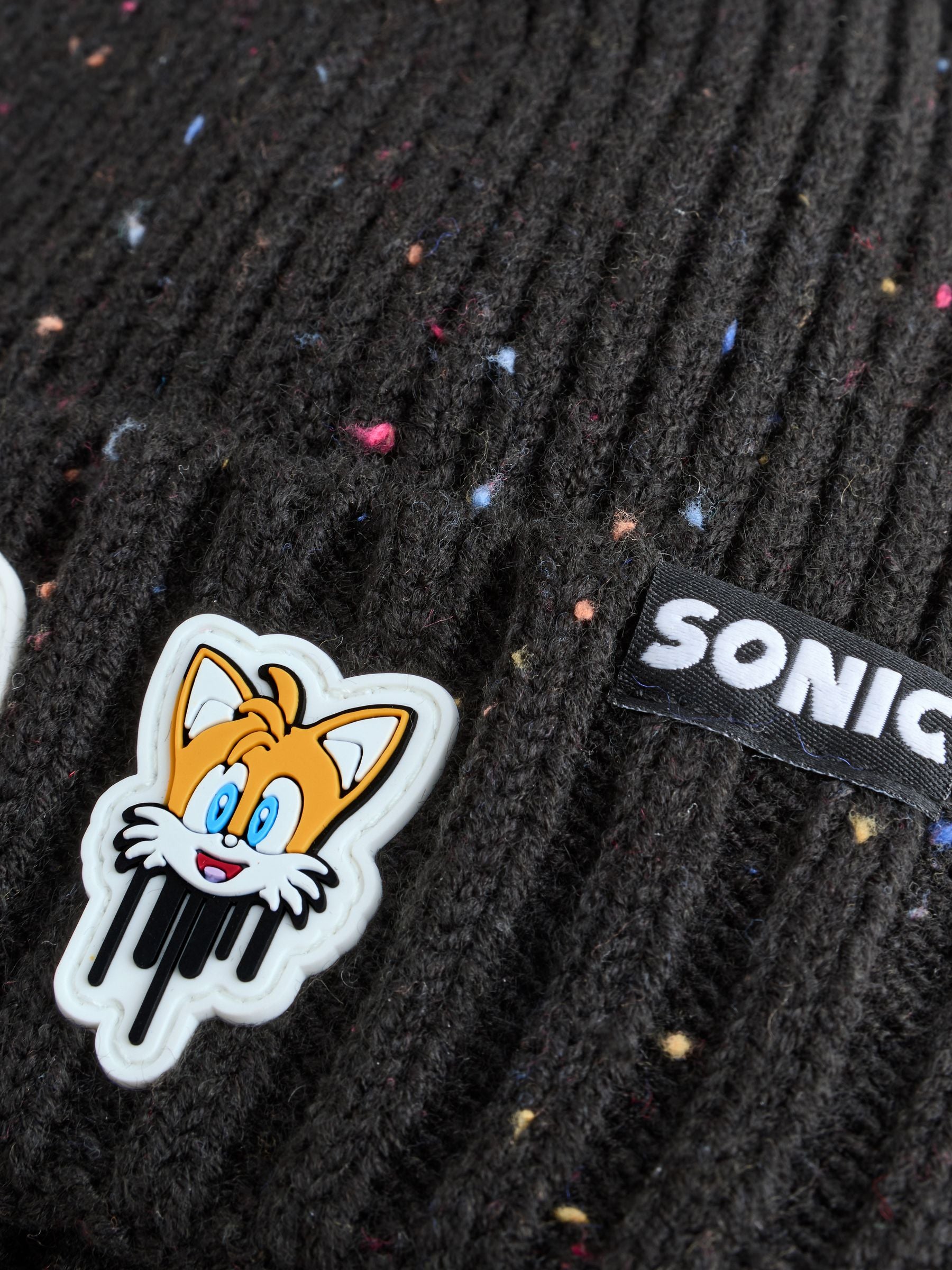 Charcoal Grey Sonic The Hedgehog Pom Beanie (3-16yrs) image 3