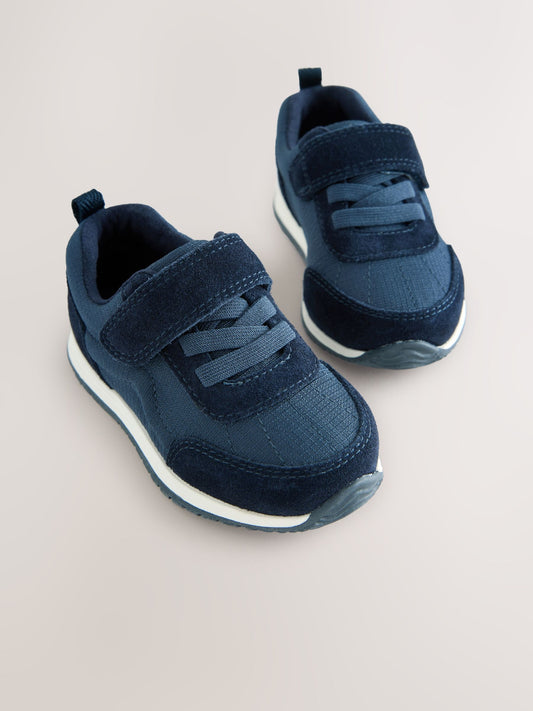 Navy Blue Touch Fastening First Walker Trainers image 2