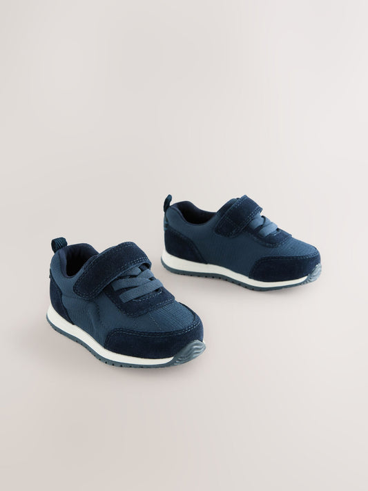 Navy Blue Touch Fastening First Walker Trainers image 1