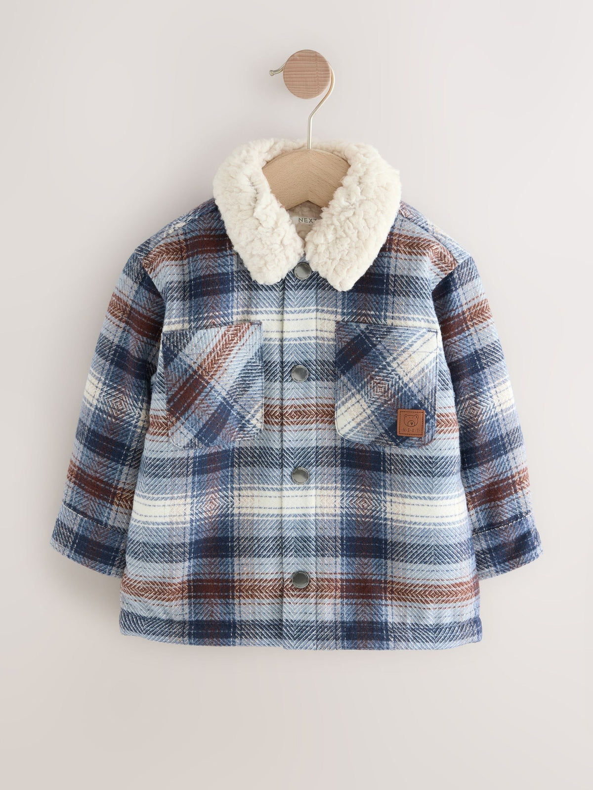 Blue Borg Lined Check Shacket (3mths-7yrs) - image 5