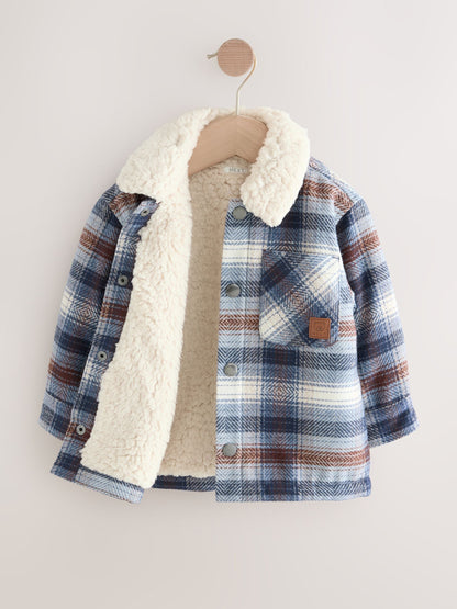 Blue Borg Lined Check Shacket (3mths-7yrs) - image 6