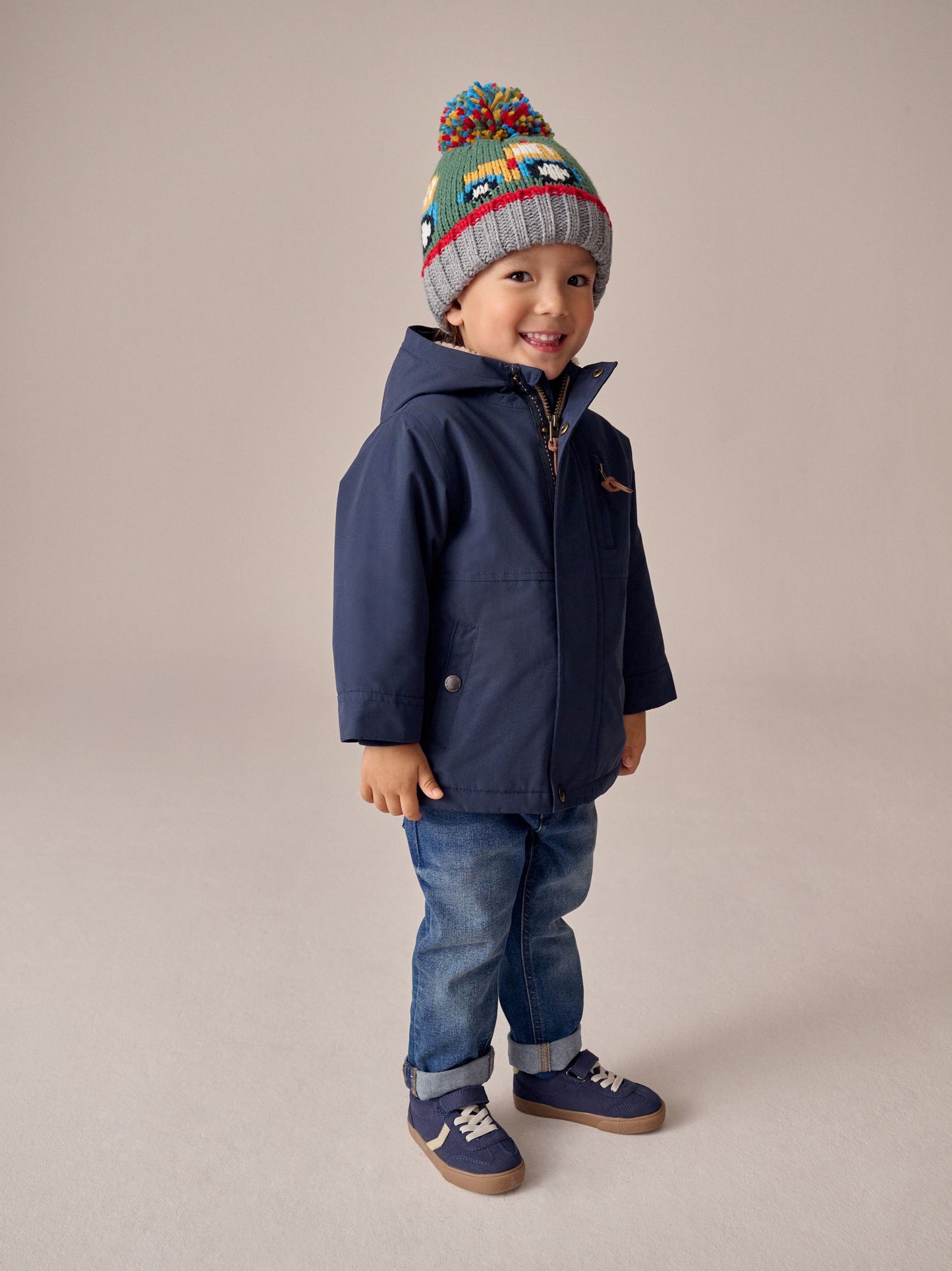 Green Tractor Pom Beanie Hat (3mths-10yrs) image 3