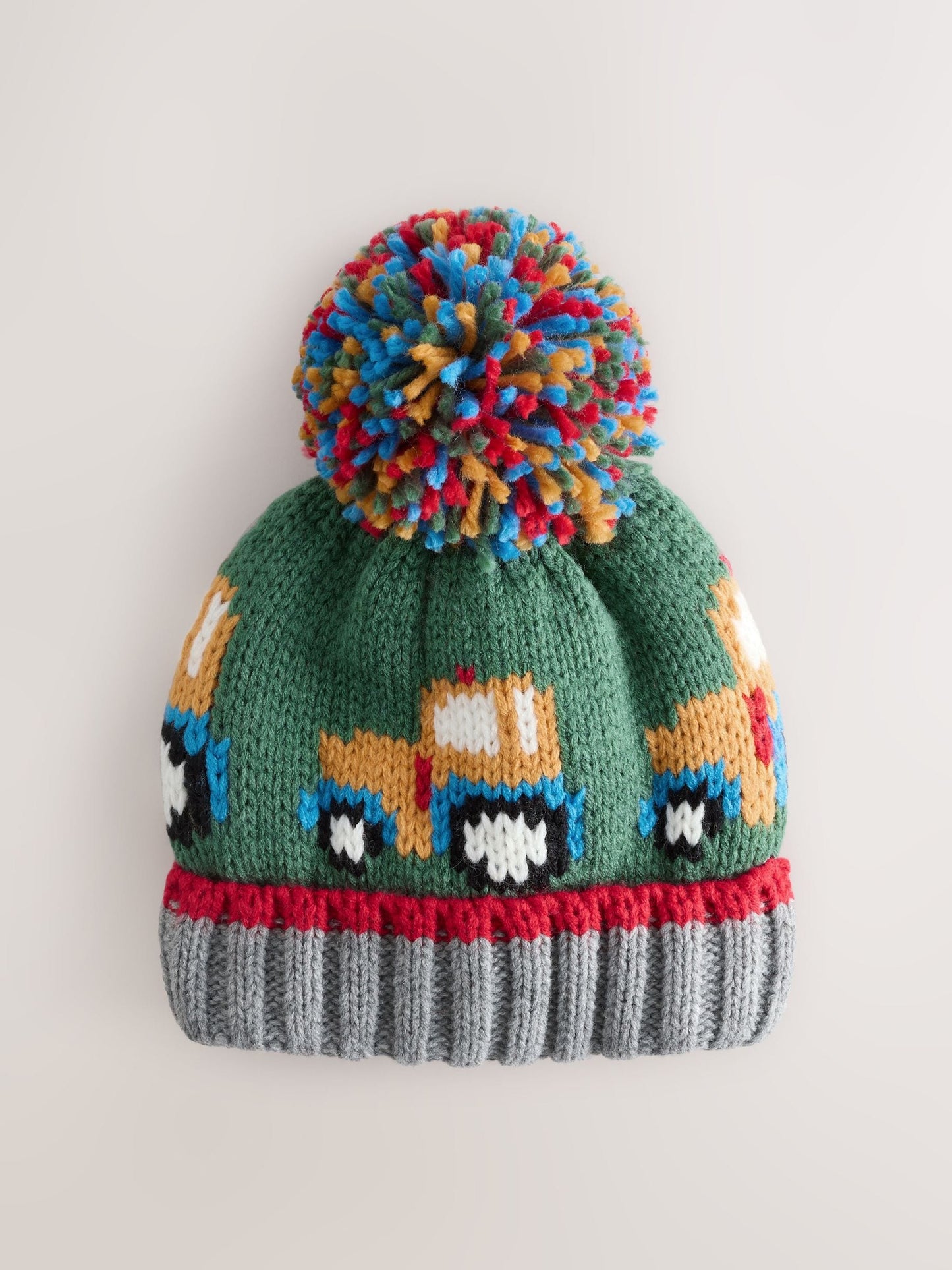Green Tractor Pom Beanie Hat (3mths-10yrs) image 4