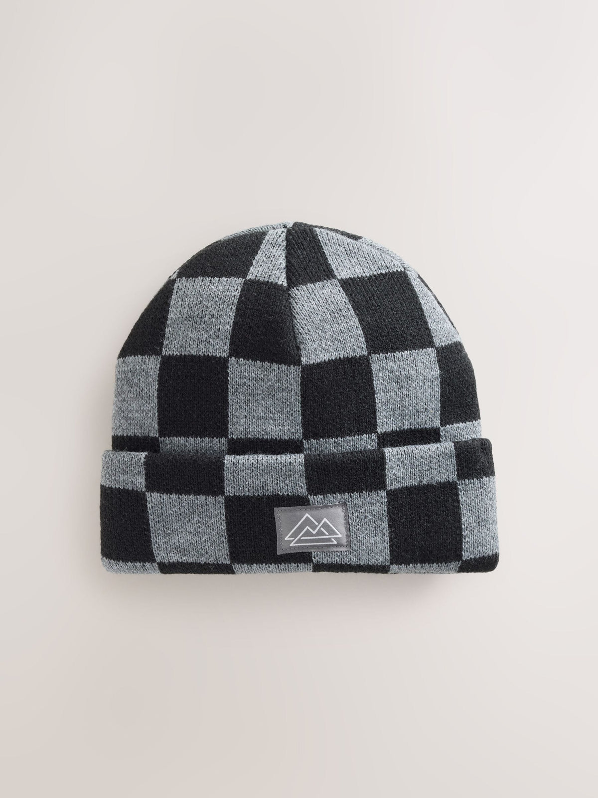 Dsiney Kidz - Black/Grey Check Beanie Hat (1-16yrs) image 1