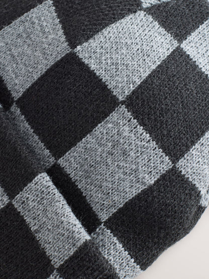 Dsiney Kidz - Black/Grey Check Beanie Hat (1-16yrs) image 3