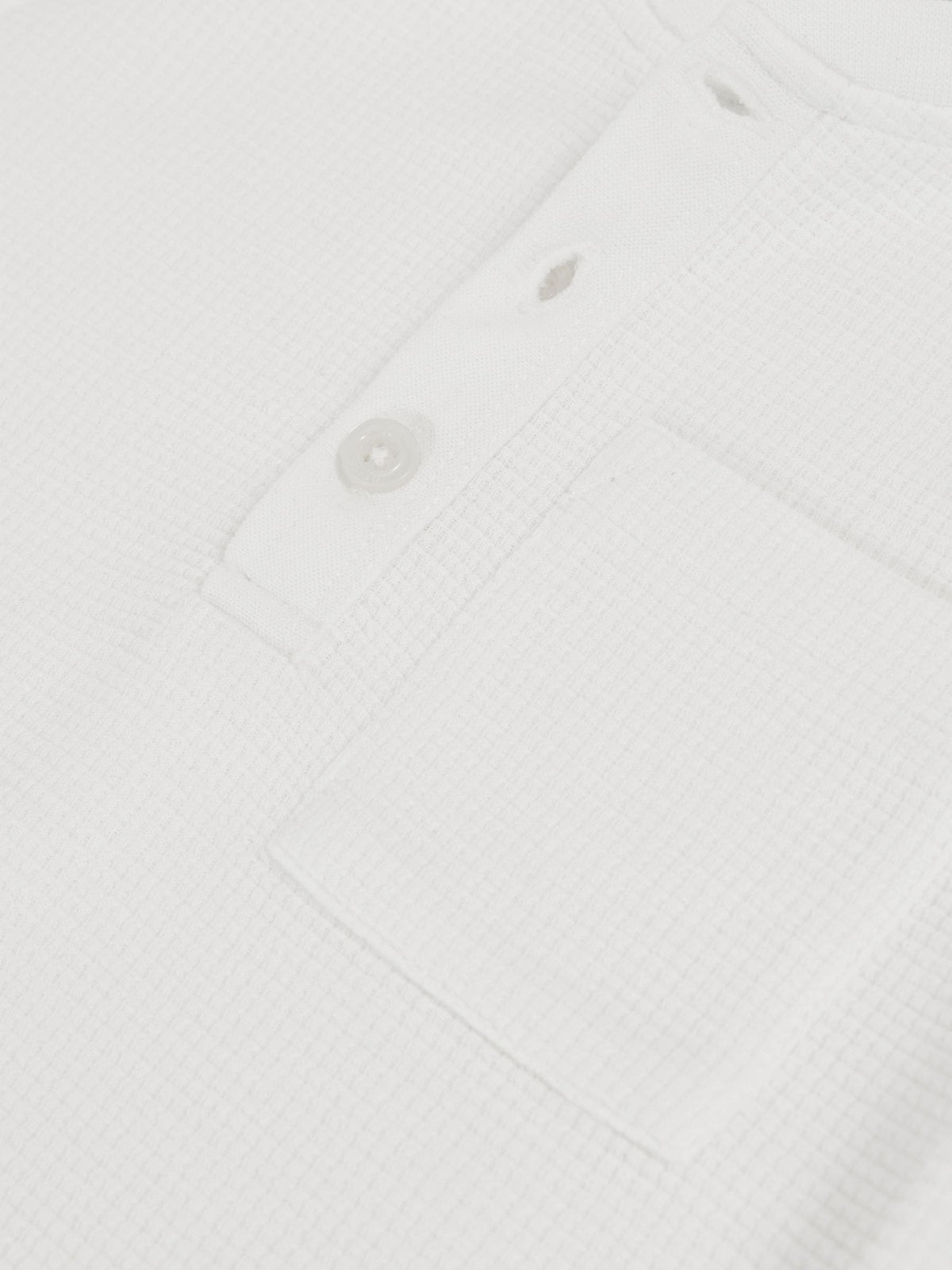Dsiney Kidz - Reiss White David 3-9 yrs Cotton-Blend Waffle Henley T-Shirt image 4