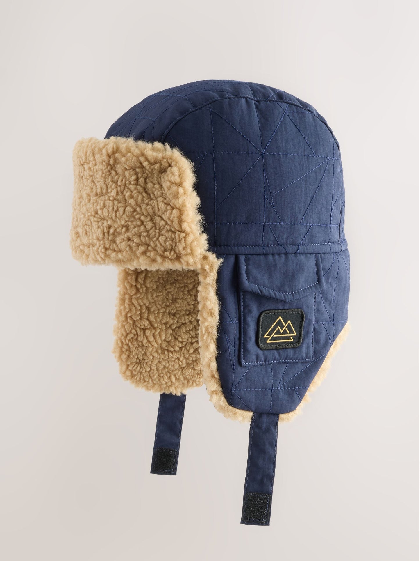 Navy Blue Quilted Trapper Hat (1-16yrs) image 1