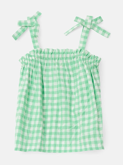 Dsiney Kidz - Angel & Rocket Green Connie Gingham Shirred Top image 5