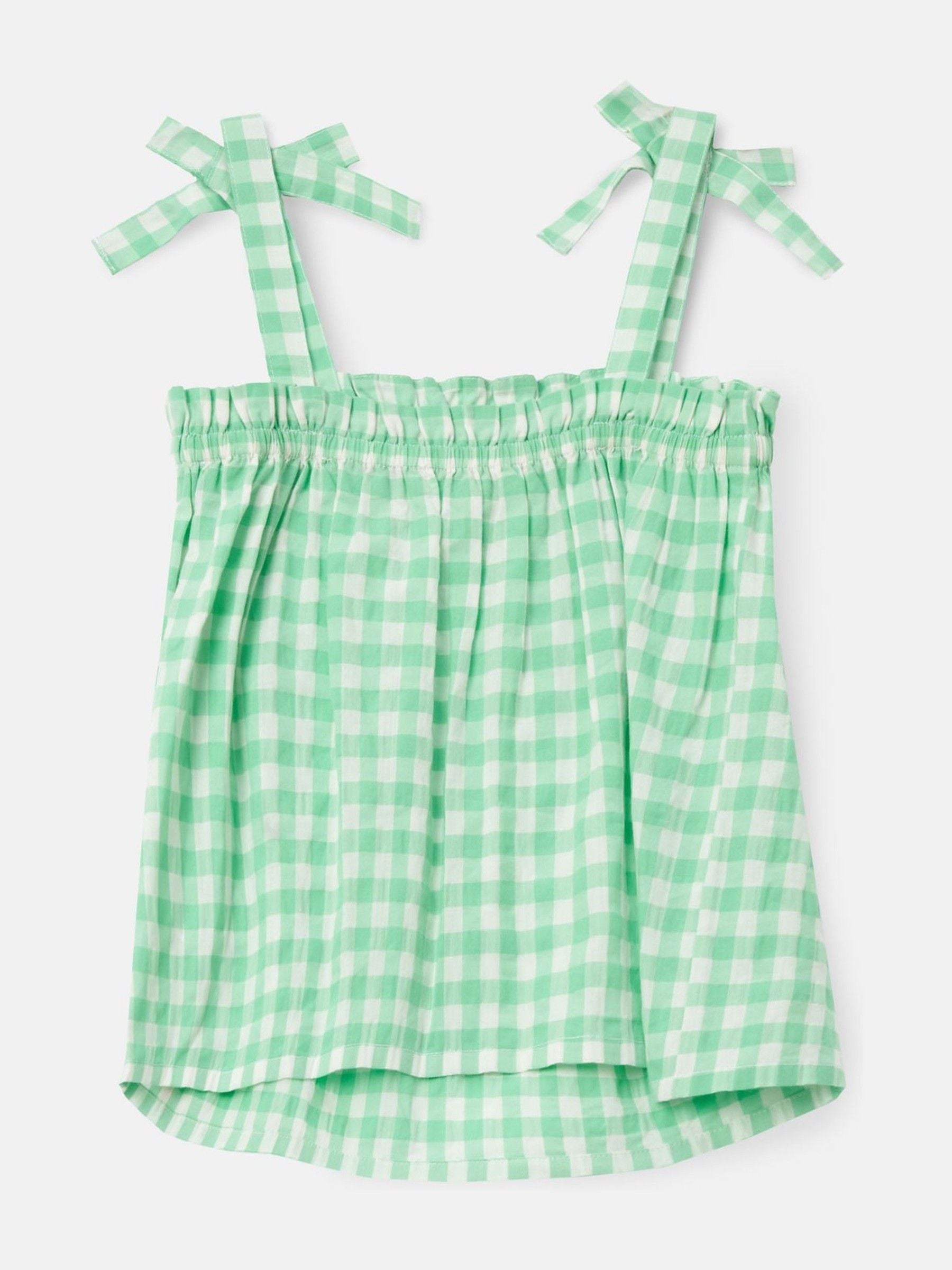 Dsiney Kidz - Angel & Rocket Green Connie Gingham Shirred Top image 6