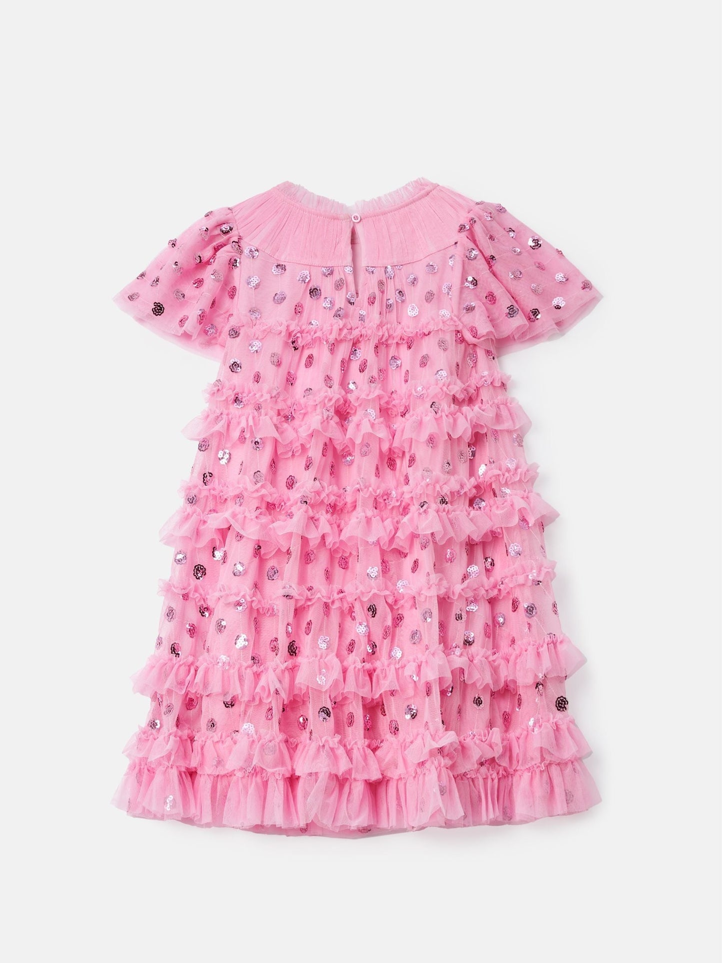 Angel & Rocket Pink Bea Mesh Frill Dress image 8