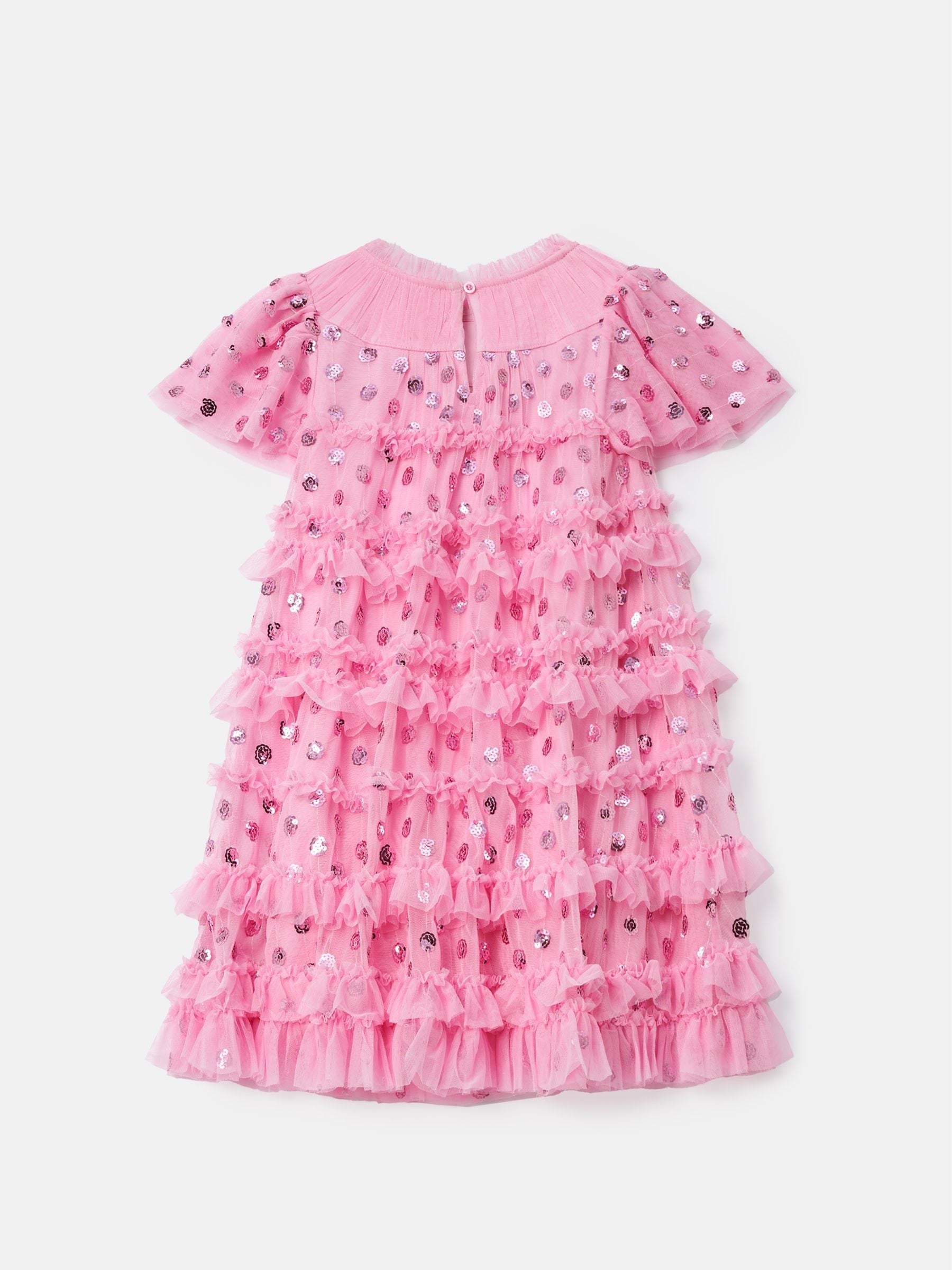 Angel & Rocket Pink Bea Mesh Frill Dress image 8