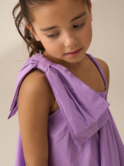 Angel & Rocket Purple Marnie Denim Corsage Swing Dress image 3