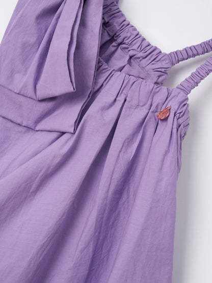 Angel & Rocket Purple Marnie Denim Corsage Swing Dress image 6