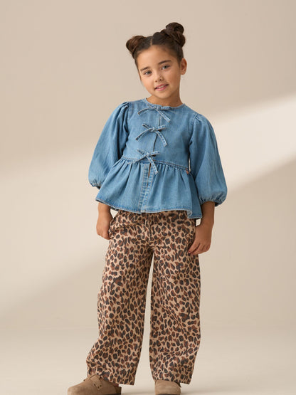 Dsiney Kidz - Angel & Rocket Blue Ria Broderie Tie Front Peplum Blouse image 5