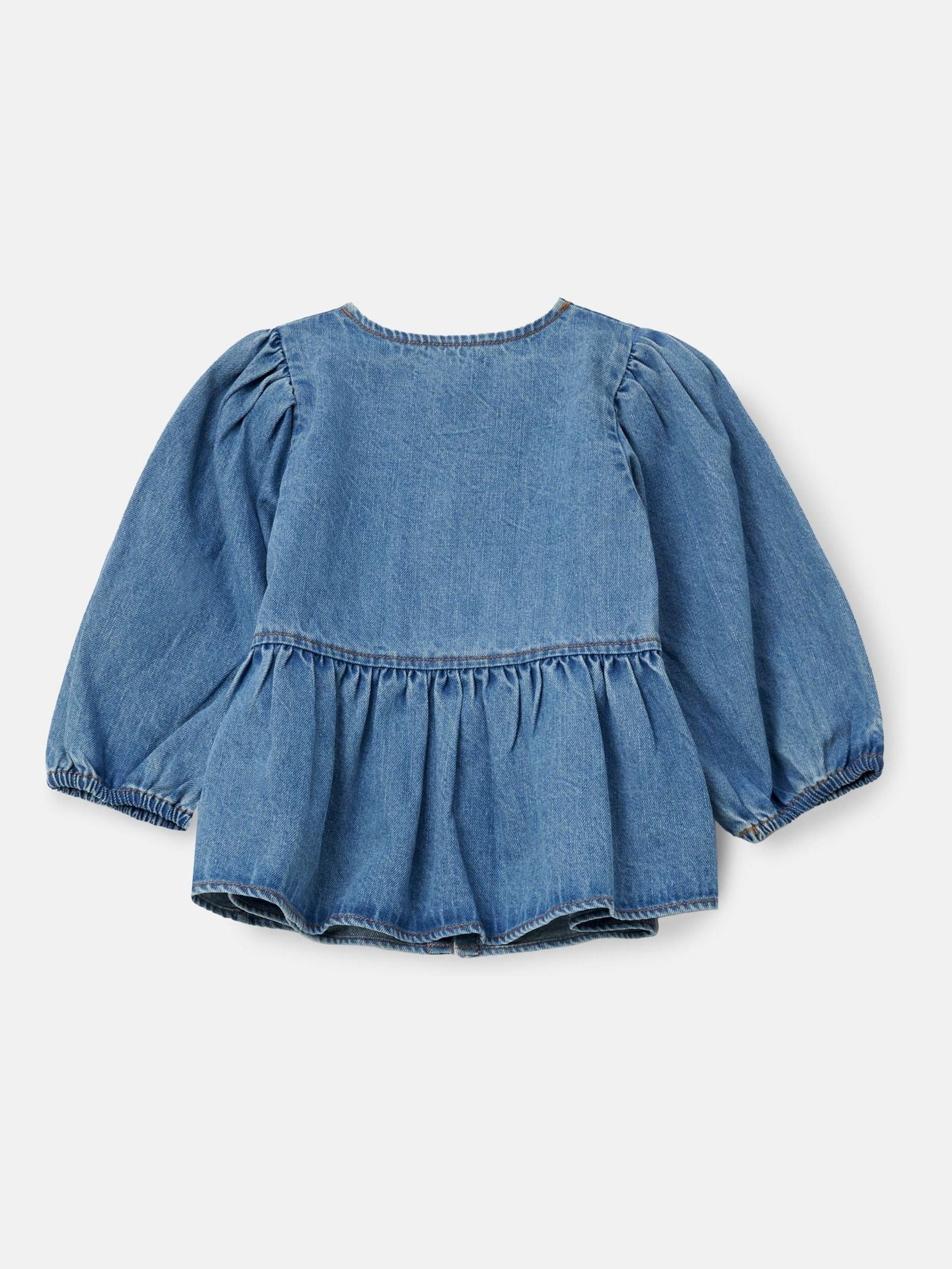 Dsiney Kidz - Angel & Rocket Blue Ria Broderie Tie Front Peplum Blouse image 7