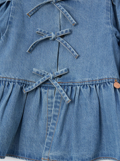 Dsiney Kidz - Angel & Rocket Blue Ria Broderie Tie Front Peplum Blouse image 8