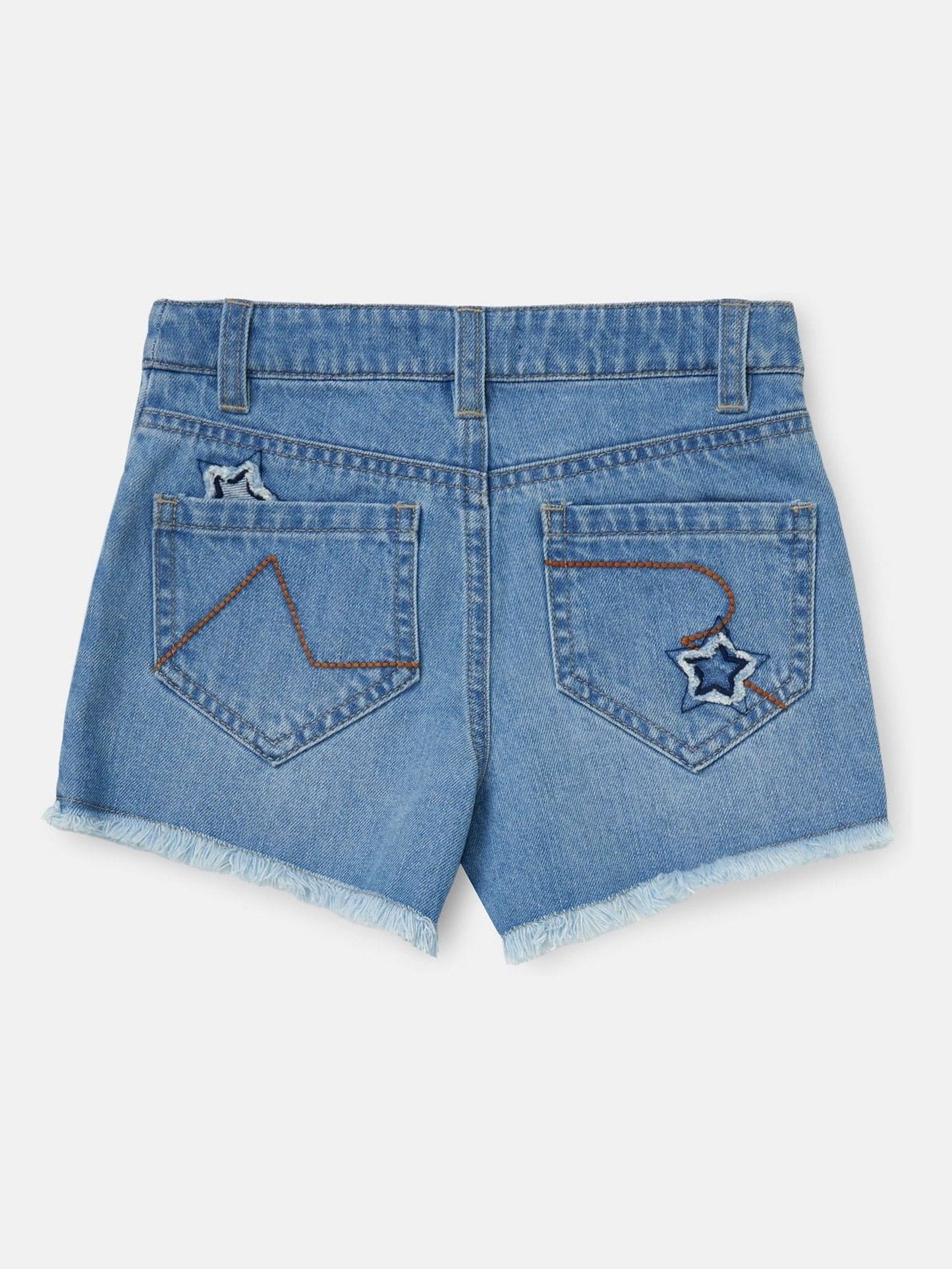Dsiney Kidz - Angel & Rocket Blue Nina Star Applique 100% Cotton Denim Shorts image 6