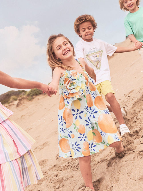 Dsiney Kidz - Angel & Rocket Light Blue Marnie Denim Corsage Swing Dress image 1