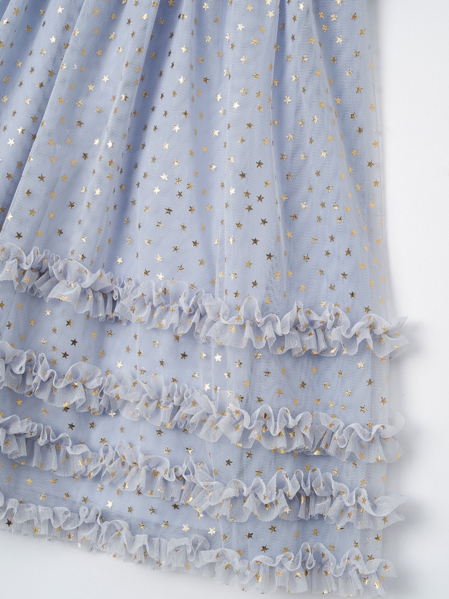 Angel & Rocket Blue Xeni Foil Print Mesh Dress image 8