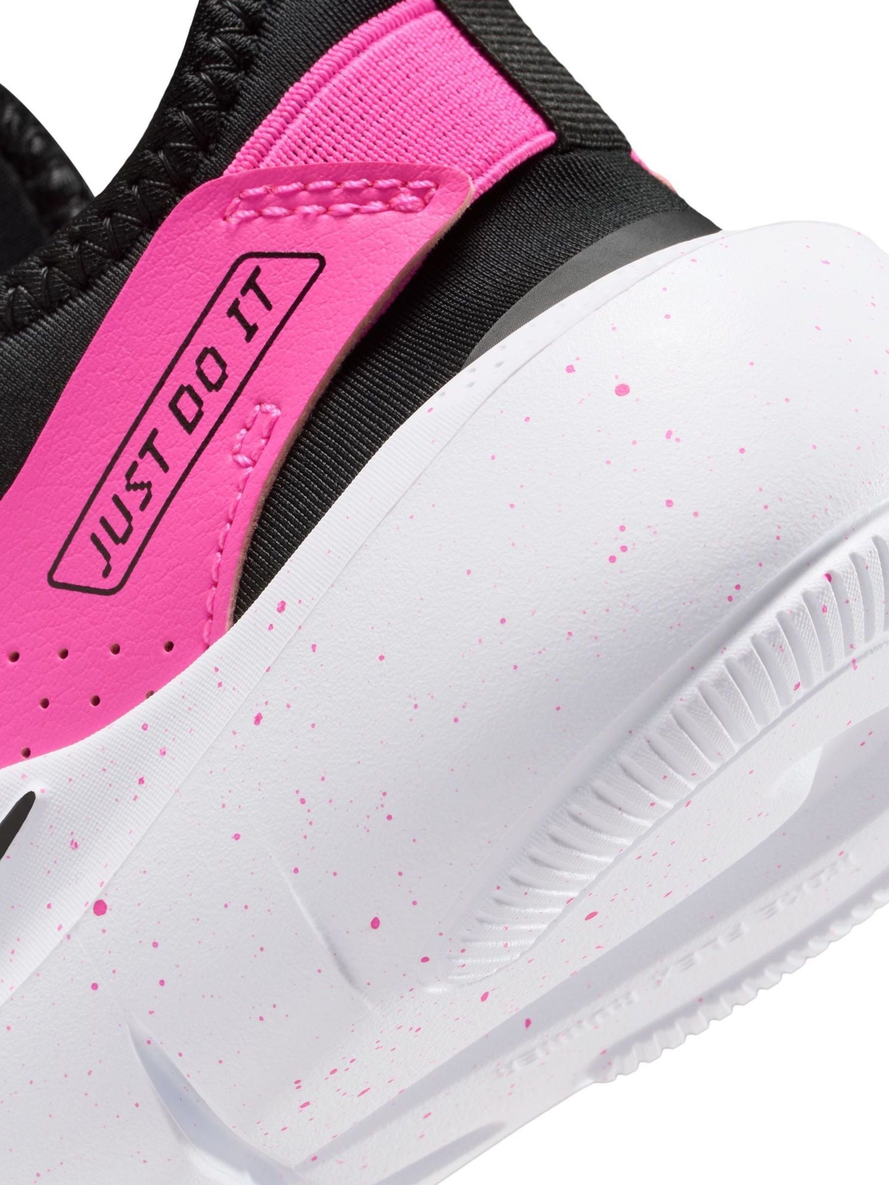 Nike Black/Fuschia Pink Junior Flex Runner 4 Trainers image 11