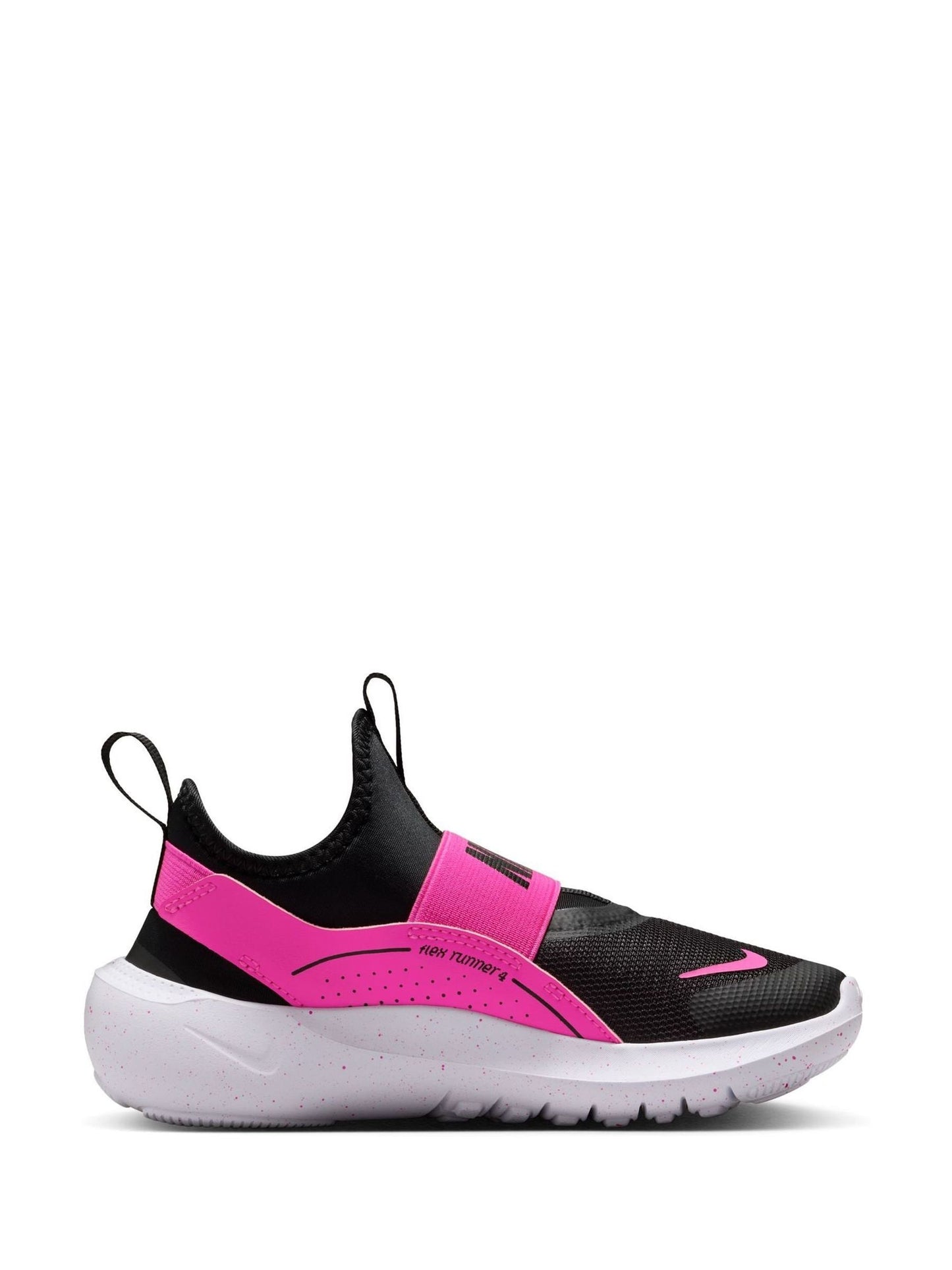 Nike Black/Fuschia Pink Junior Flex Runner 4 Trainers image 3
